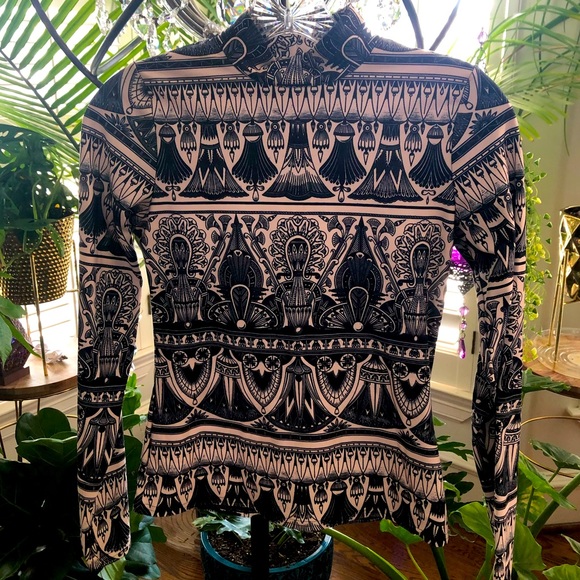 Blackmilk ART DECO HIGH NECK LONG SLEEVE TOP - LIMITED - Picture 2 of 11